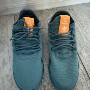 Pharrell Williams x Adidas Raw Green Cotton Knit PW Tennis Hu Sneakers